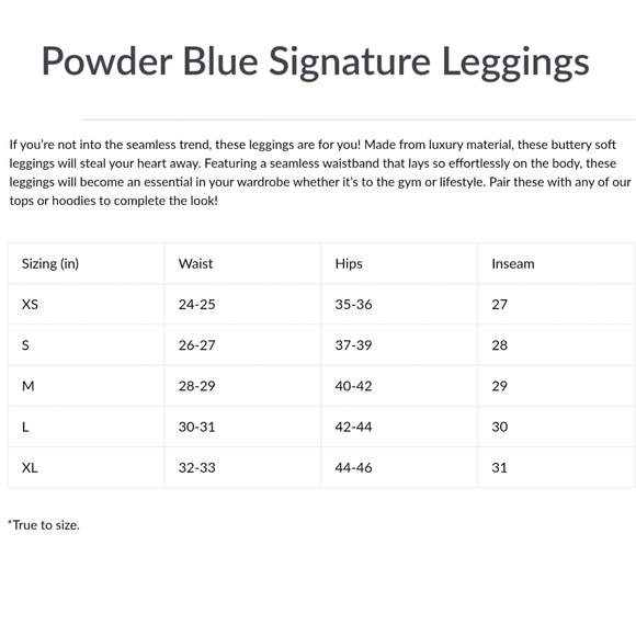 NVGTN Signature Leggings Powder Blue NEW - Picture 5 of 11
